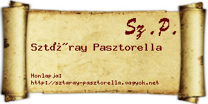 Sztáray Pasztorella névjegykártya